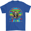 Autism Be Kind Elephant Autistic Mens T-Shirt Cotton Gildan Royal Blue