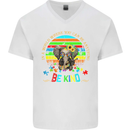 Autism Be Kind Elephant Autistic Mens V-Neck Cotton T-Shirt White