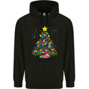 Autism Christmas Tree Autistic Awareness Childrens Kids Hoodie Black