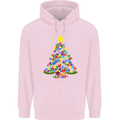 Autism Christmas Tree Autistic Awareness Childrens Kids Hoodie Light Pink