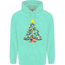Autism Christmas Tree Autistic Awareness Childrens Kids Hoodie Peppermint
