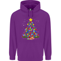 Autism Christmas Tree Autistic Awareness Childrens Kids Hoodie Purple