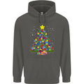 Autism Christmas Tree Autistic Awareness Childrens Kids Hoodie Storm Grey
