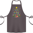 Autism Christmas Tree Autistic Awareness Cotton Apron 100% Organic Dark Grey