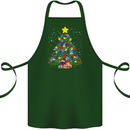 Autism Christmas Tree Autistic Awareness Cotton Apron 100% Organic Forest Green