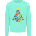 Autism Christmas Tree Autistic Awareness Kids Sweatshirt Jumper Peppermint