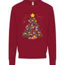 Autism Christmas Tree Autistic Awareness Kids Sweatshirt Jumper Red