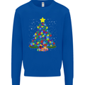 Autism Christmas Tree Autistic Awareness Kids Sweatshirt Jumper Royal Blue