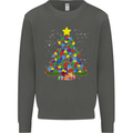 Autism Christmas Tree Autistic Awareness Kids Sweatshirt Jumper Storm Grey