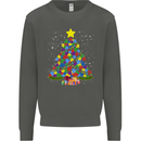 Autism Christmas Tree Autistic Awareness Kids Sweatshirt Jumper Storm Grey