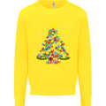 Autism Christmas Tree Autistic Awareness Kids Sweatshirt Jumper Yellow