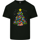 Autism Christmas Tree Autistic Awareness Kids T-Shirt Childrens Black