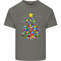 Autism Christmas Tree Autistic Awareness Kids T-Shirt Childrens Charcoal