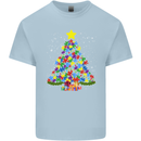 Autism Christmas Tree Autistic Awareness Kids T-Shirt Childrens Light Blue