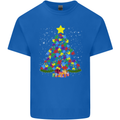 Autism Christmas Tree Autistic Awareness Kids T-Shirt Childrens Royal Blue