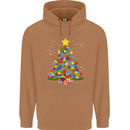 Autism Christmas Tree Autistic Awareness Mens 80% Cotton Hoodie Caramel Latte