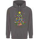Autism Christmas Tree Autistic Awareness Mens 80% Cotton Hoodie Charcoal