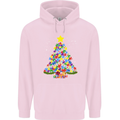 Autism Christmas Tree Autistic Awareness Mens 80% Cotton Hoodie Light Pink