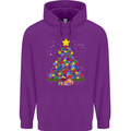 Autism Christmas Tree Autistic Awareness Mens 80% Cotton Hoodie Purple