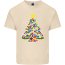 Autism Christmas Tree Autistic Awareness Mens Cotton T-Shirt Tee Top Natural
