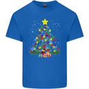 Autism Christmas Tree Autistic Awareness Mens Cotton T-Shirt Tee Top Royal Blue
