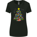 Autism Christmas Tree Autistic Awareness Womens Wider Cut T-Shirt Black