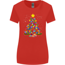Autism Christmas Tree Autistic Awareness Womens Wider Cut T-Shirt Red