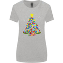 Autism Christmas Tree Autistic Awareness Womens Wider Cut T-Shirt Sports Grey
