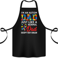 Autism Dad Autistic Fathers Day ASD Cotton Apron 100% Organic Black