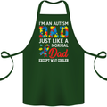 Autism Dad Autistic Fathers Day ASD Cotton Apron 100% Organic Forest Green