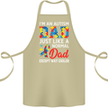 Autism Dad Autistic Fathers Day ASD Cotton Apron 100% Organic Khaki