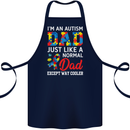 Autism Dad Autistic Fathers Day ASD Cotton Apron 100% Organic Navy Blue