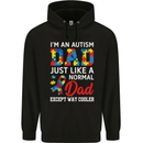 Autism Dad Autistic Fathers Day ASD Mens 80% Cotton Hoodie Black