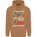 Autism Dad Autistic Fathers Day ASD Mens 80% Cotton Hoodie Caramel Latte