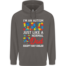 Autism Dad Autistic Fathers Day ASD Mens 80% Cotton Hoodie Charcoal