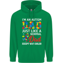 Autism Dad Autistic Fathers Day ASD Mens 80% Cotton Hoodie Irish Green