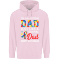Autism Dad Autistic Fathers Day ASD Mens 80% Cotton Hoodie Light Pink