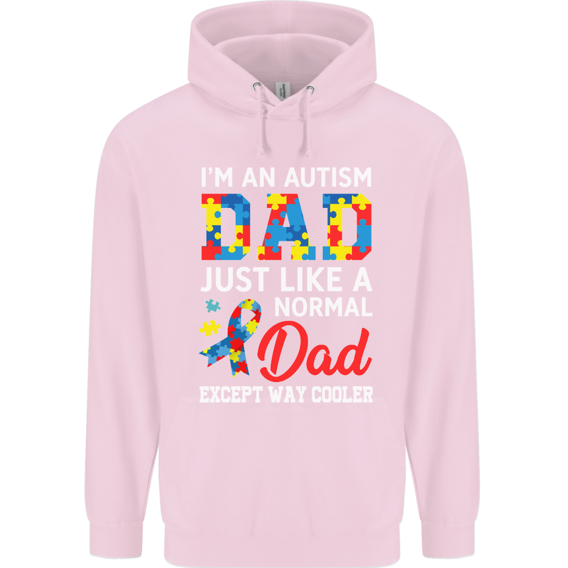 Autism Dad Autistic Fathers Day ASD Mens 80% Cotton Hoodie Light Pink