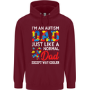 Autism Dad Autistic Fathers Day ASD Mens 80% Cotton Hoodie Maroon