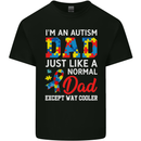 Autism Dad Autistic Fathers Day ASD Mens Cotton T-Shirt Tee Top Black