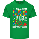 Autism Dad Autistic Fathers Day ASD Mens Cotton T-Shirt Tee Top Irish Green