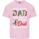 Autism Dad Autistic Fathers Day ASD Mens Cotton T-Shirt Tee Top Light Pink