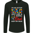 Autism Dad Autistic Fathers Day ASD Mens Long Sleeve T-Shirt Black