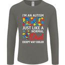 Autism Dad Autistic Fathers Day ASD Mens Long Sleeve T-Shirt Charcoal