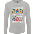 Autism Dad Autistic Fathers Day ASD Mens Long Sleeve T-Shirt Sports Grey