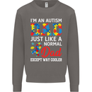 Autism Dad Autistic Fathers Day ASD Mens Sweatshirt Jumper Charcoal
