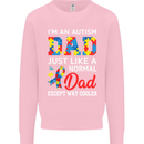 Autism Dad Autistic Fathers Day ASD Mens Sweatshirt Jumper Light Pink