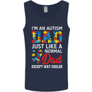 Autism Dad Autistic Fathers Day ASD Mens Vest Tank Top Navy Blue