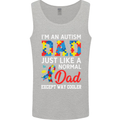 Autism Dad Autistic Fathers Day ASD Mens Vest Tank Top Sports Grey