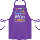 Autism Grandfathers Day Autistic ASD Cotton Apron 100% Organic Purple